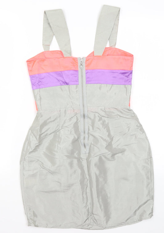 Lipsy Womens Grey Polyester Mini Size 10