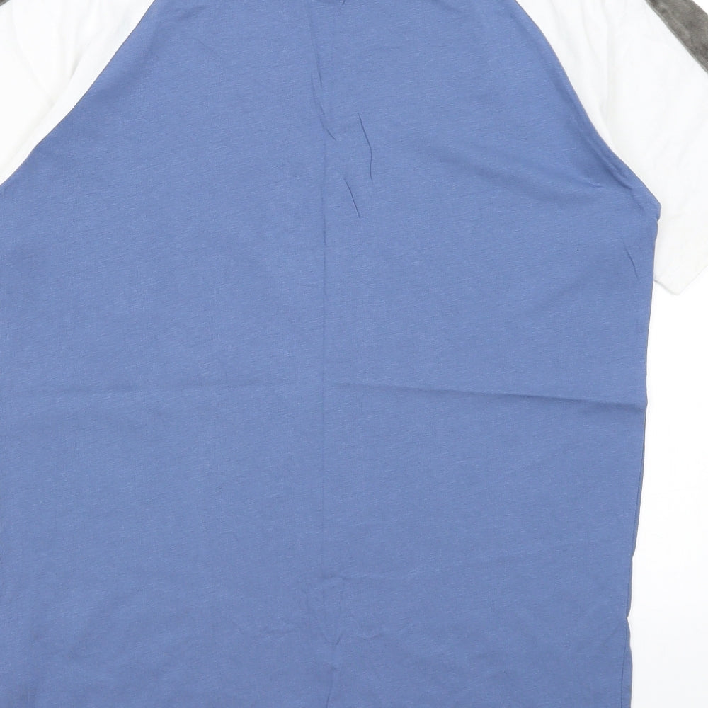 Mens UK Size S Boohoo Man Blue T-Shirt