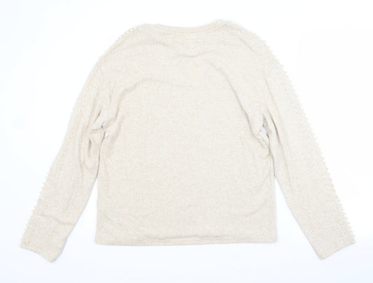 Womens UK Size S H&M Beige Pullover Jumper
