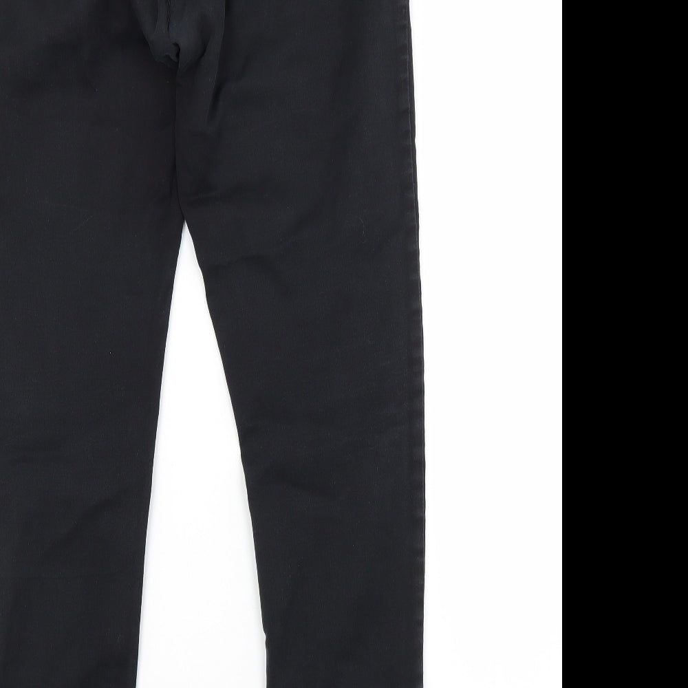 Dorothy Perkins Womens Black Cotton Skinny Jeans Size 12 L29 in Regular