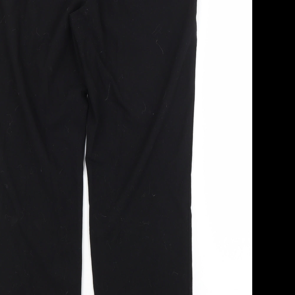Womens UK Size 14 M&S Regular Fit Black Trousers
