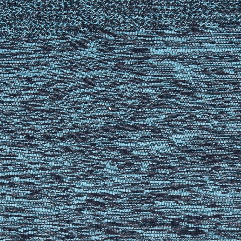 South Womens Blue Round Neck Acrylic Pullover Jumper Size 12 - Navy Blue & Sky Blue Mix Open knit to shoulders and chest
