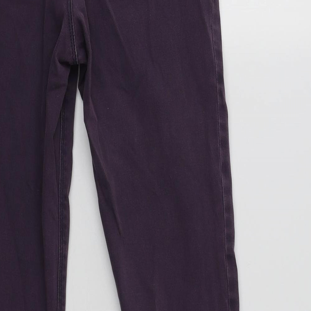 La Redoute Womens Purple Cotton Skinny Jeans Size 10 L29 in Regular