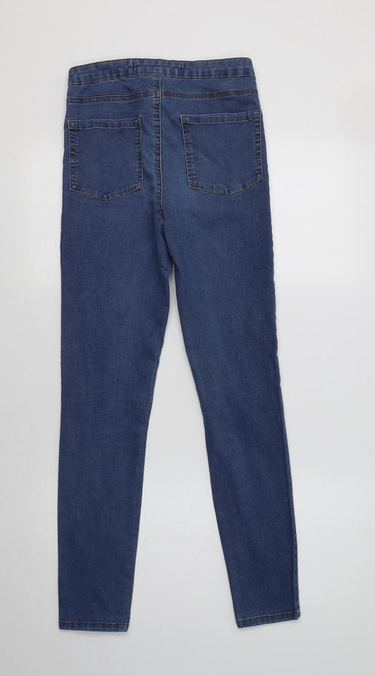 Primark Womens Blue Cotton Jegging Jeans Size 12 L29 in Regular
