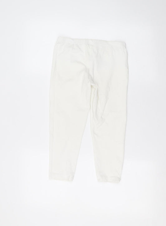 Womens UK Size 8 New Look Regular Fit Sweatpants White Trousers
