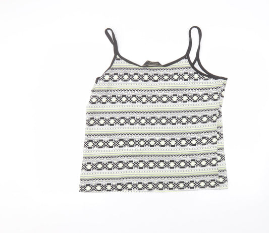 Originals Womens White Striped Cotton Basic T-Shirt Size 18 Round Neck