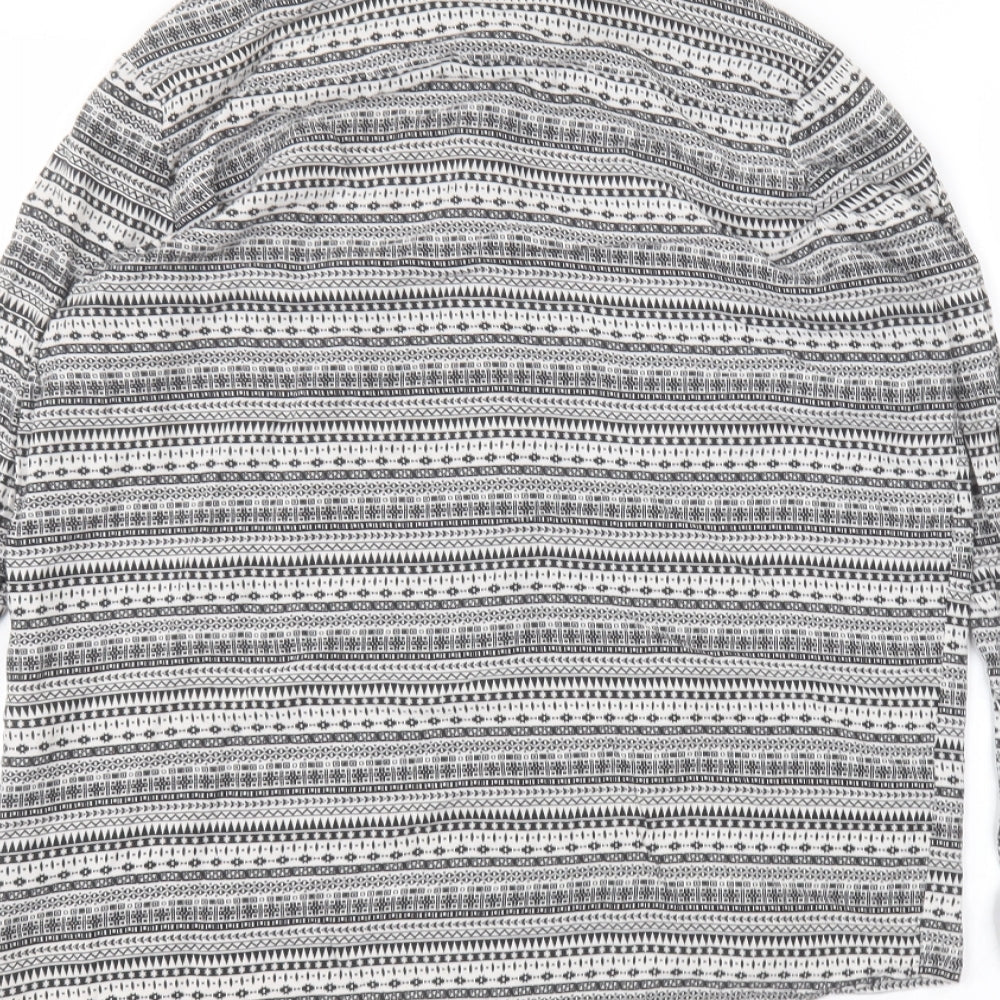 Womens UK Size 10 H&M White Basic Button-Up