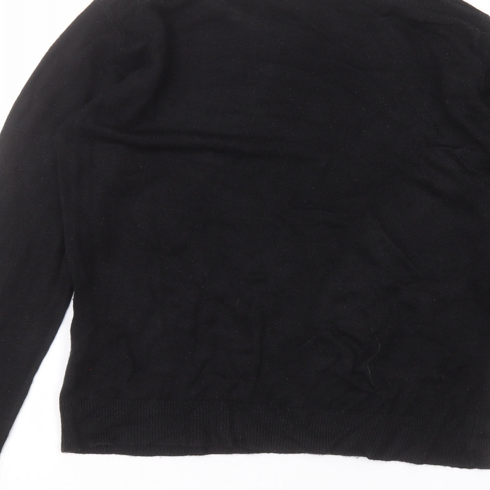 Womens UK Size 10 Atmosphere Black Basic T-Shirt