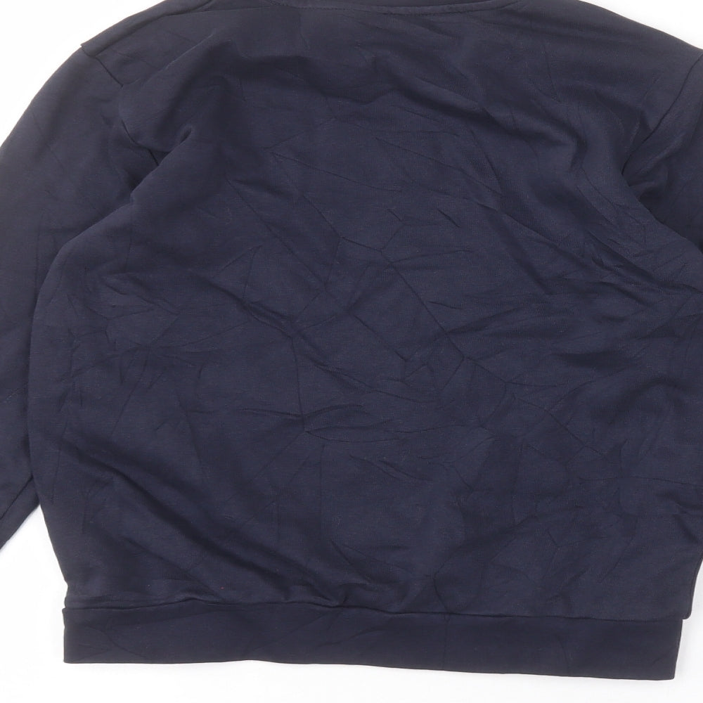George Boys Blue Round Neck Cotton Pullover Jumper Size 11-12 Years