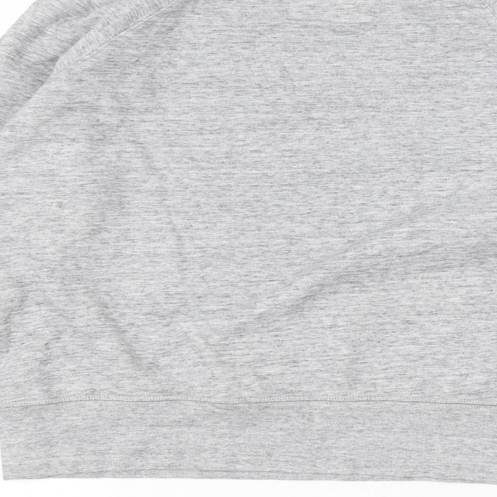 H&M Mens Grey Round Neck Cotton Pullover Jumper Size L