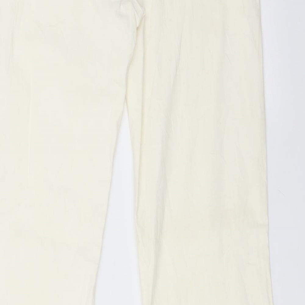 Womens UK Size 12 SAVIDA Regular Fit Yellow Trousers