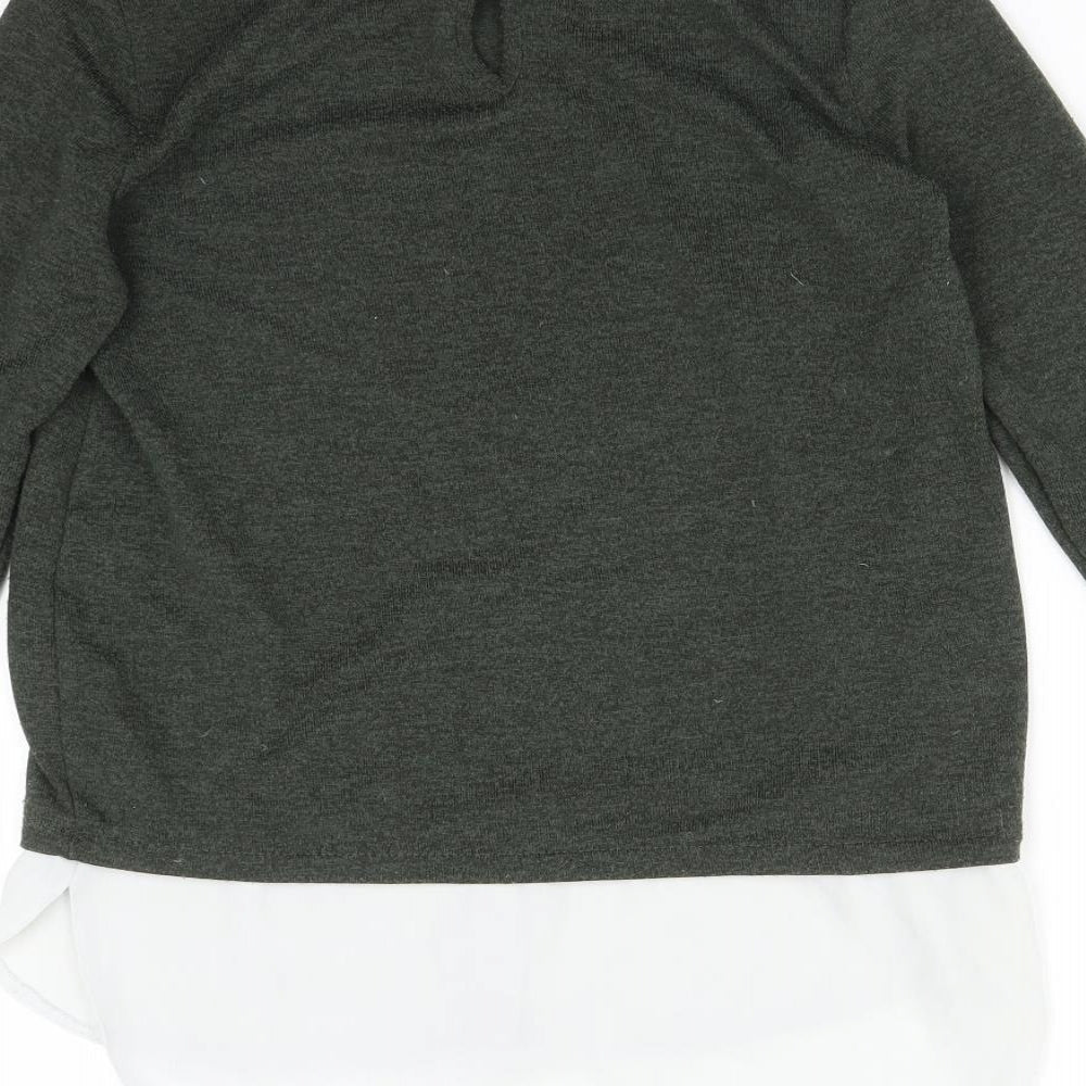 Womens UK Size 8 Dorothy Perkins Green Basic T-Shirt