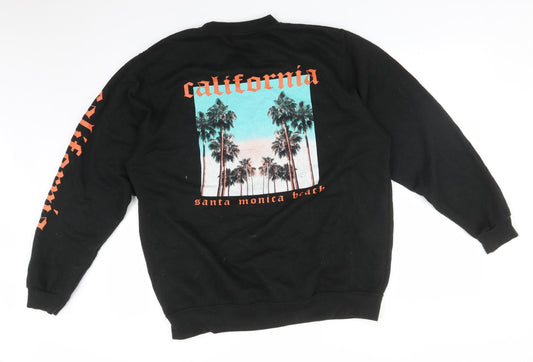 Uneek Mens Black Cotton Pullover Sweatshirt Size L - CALIFORNIA