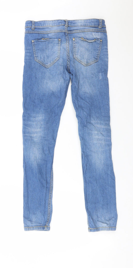 DENIM CO Womens Blue Cotton Boyfriend Jeans Size 6 L28 in Regular