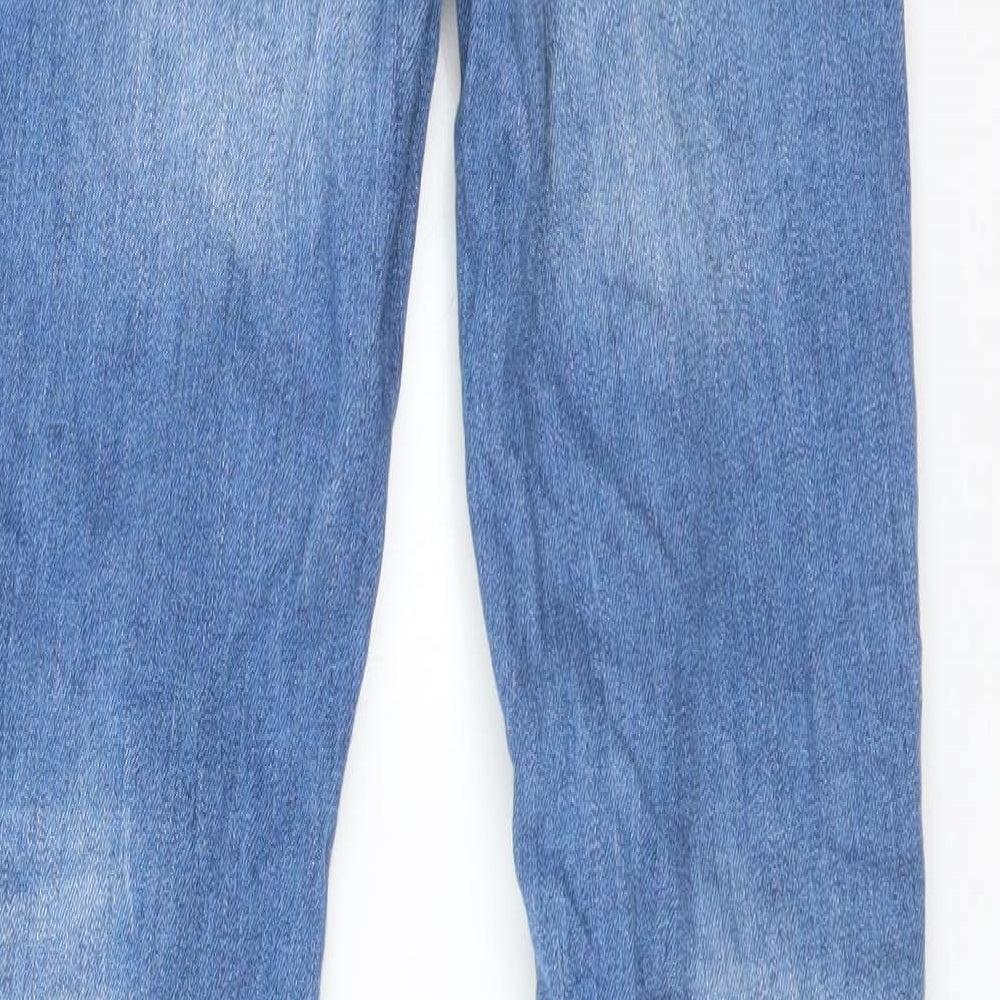 DENIM CO Womens Blue Cotton Boyfriend Jeans Size 6 L28 in Regular