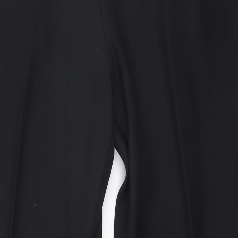 Womens UK Size 18 Preworn Regular Fit Black Trousers