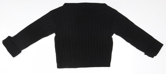 Womens UK Size M PRETTYLITTLETHING Black Pullover Jumper