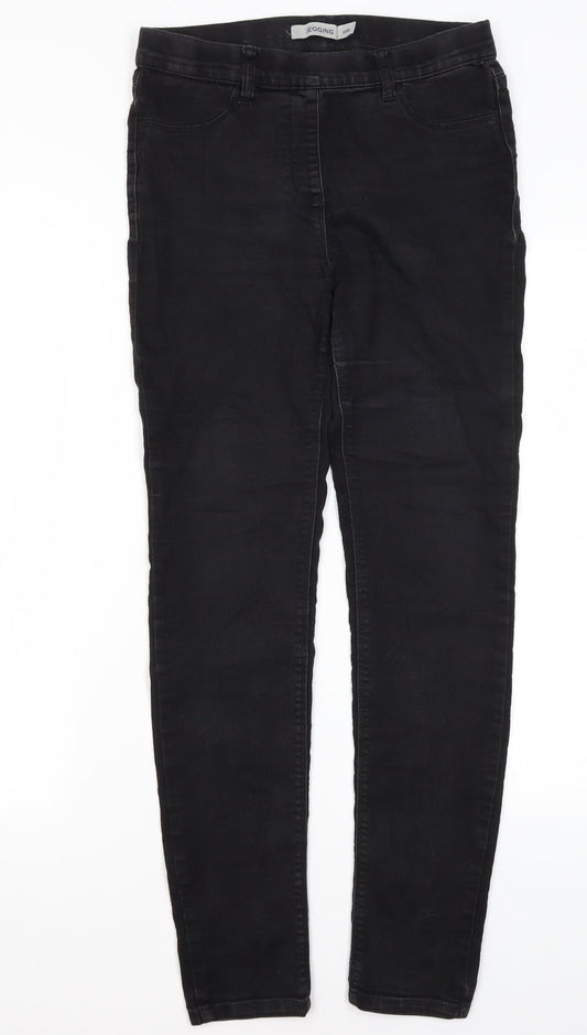 Additional front view of Debenhams women’s black cotton jegging jeans, size UK 10, 29-inch leg regular