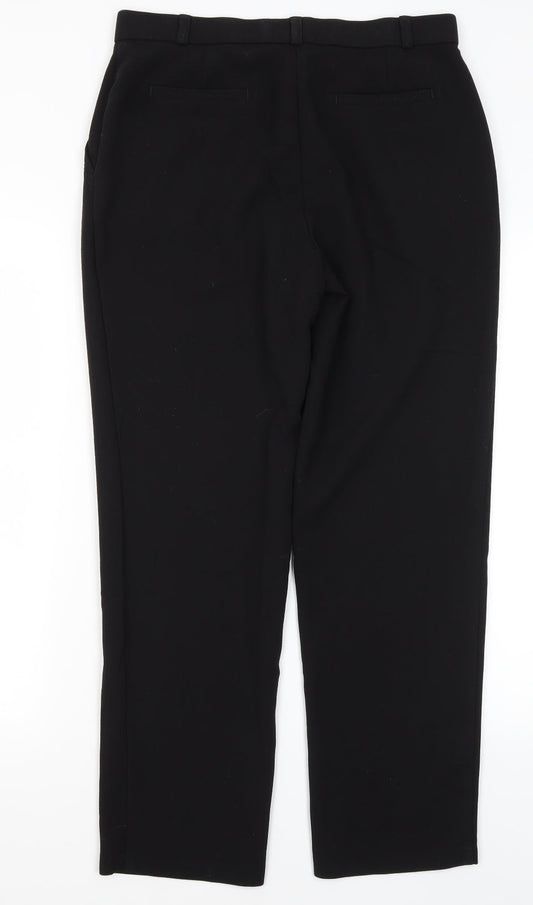 Womens UK Size 12 M&S Regular Fit Dress Pants Black Trousers