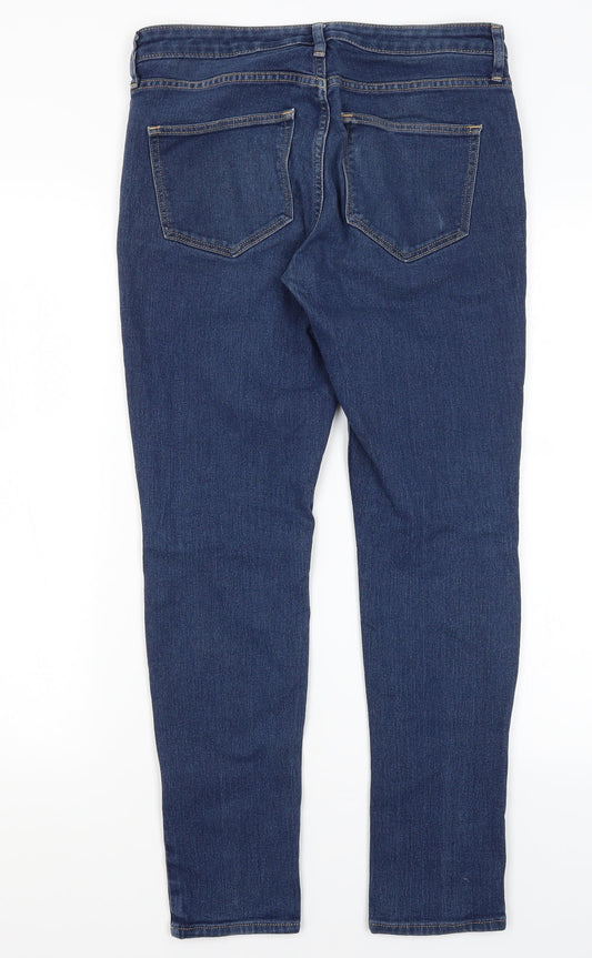 Womens UK Size 28 in H&M Regular Fit Straight Blue Jeans