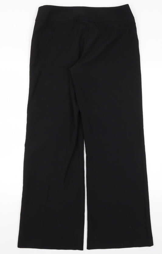 AMARANTO Womens Black Polyester Dress Pants Trousers Size 12 L29.5 in Regular