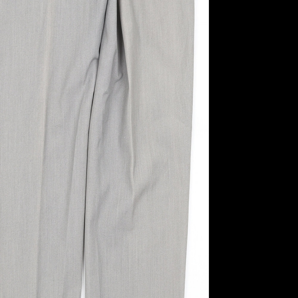 Just Elegance Womens Grey Polyester Trousers Size 14 L27 in Regular
