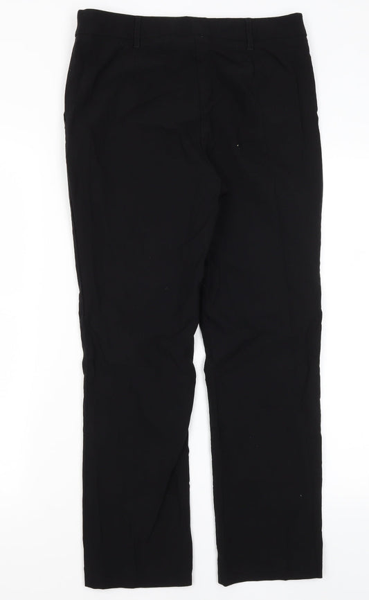 Womens UK Size 12 Papaya Regular Fit Dress Pants Black Trousers