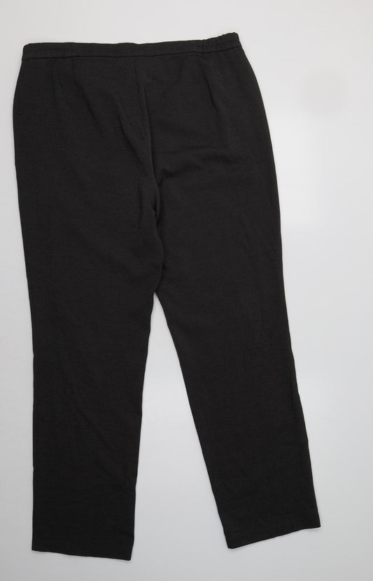 Womens UK Size 16 M&S Regular Fit Dress Pants Grey Trousers