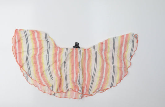 Primark Womens Multicoloured Striped Viscose Cropped Blouse Size 14 Off the Shoulder