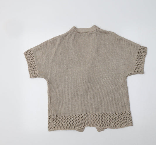 Womens UK Size 10 M&S Beige Cardigan Jumper