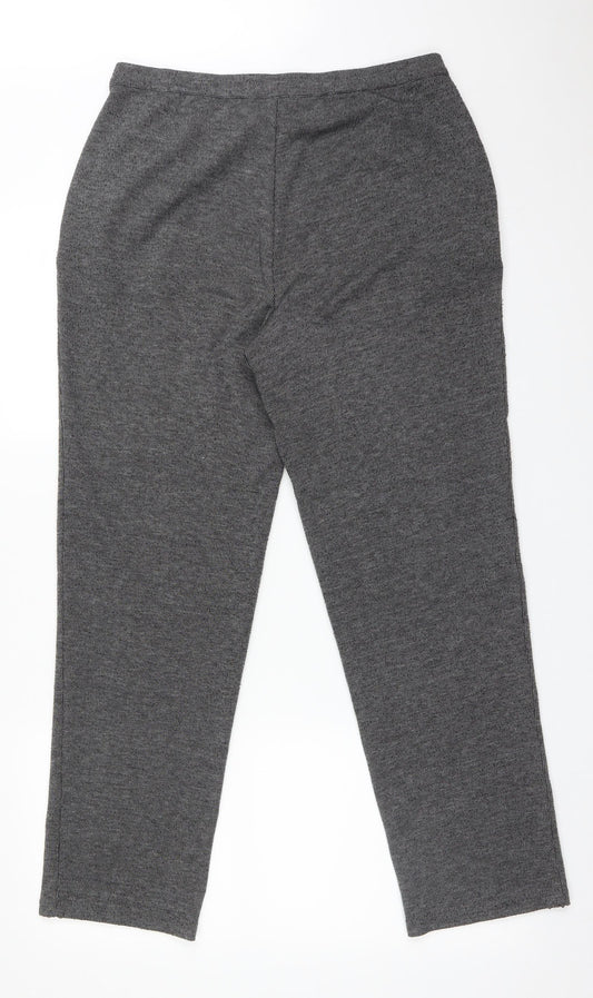 Womens UK Size 14 M&S Regular Fit Black Trousers