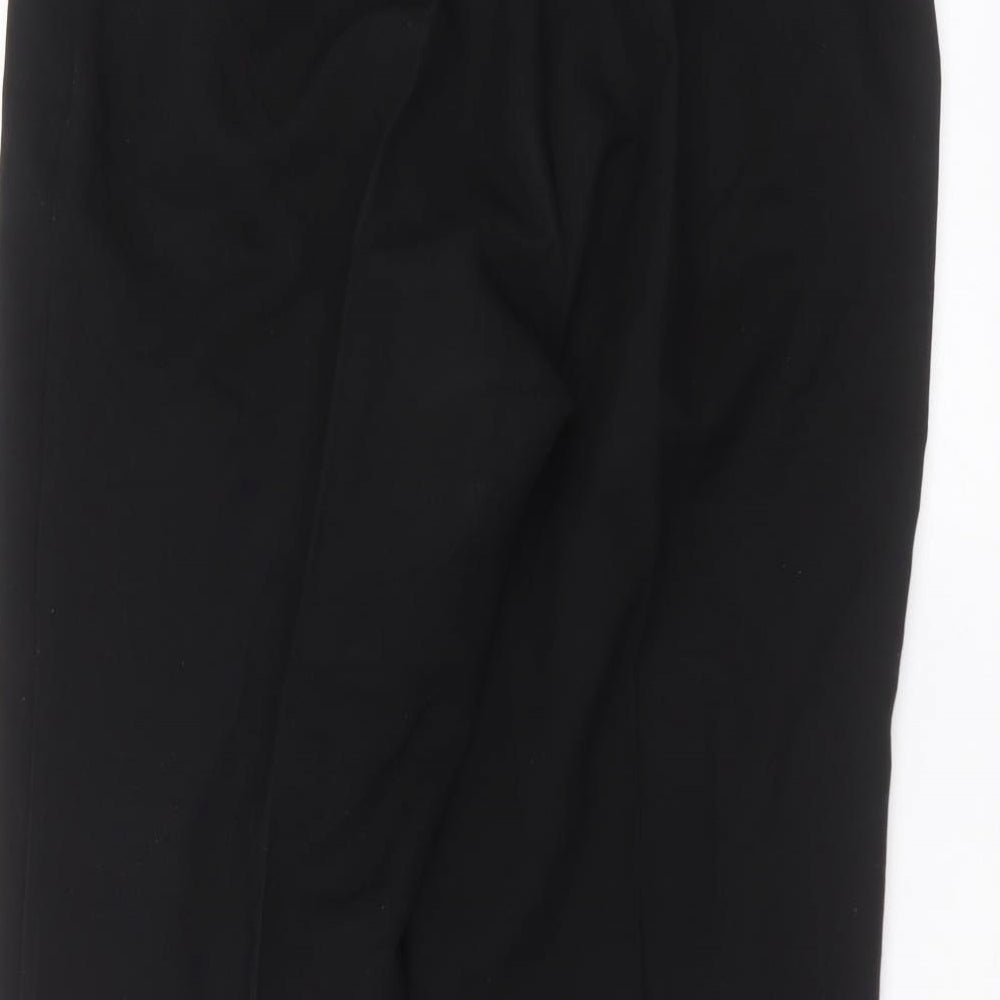 Womens UK Size 18 Preworn Regular Fit Black Trousers
