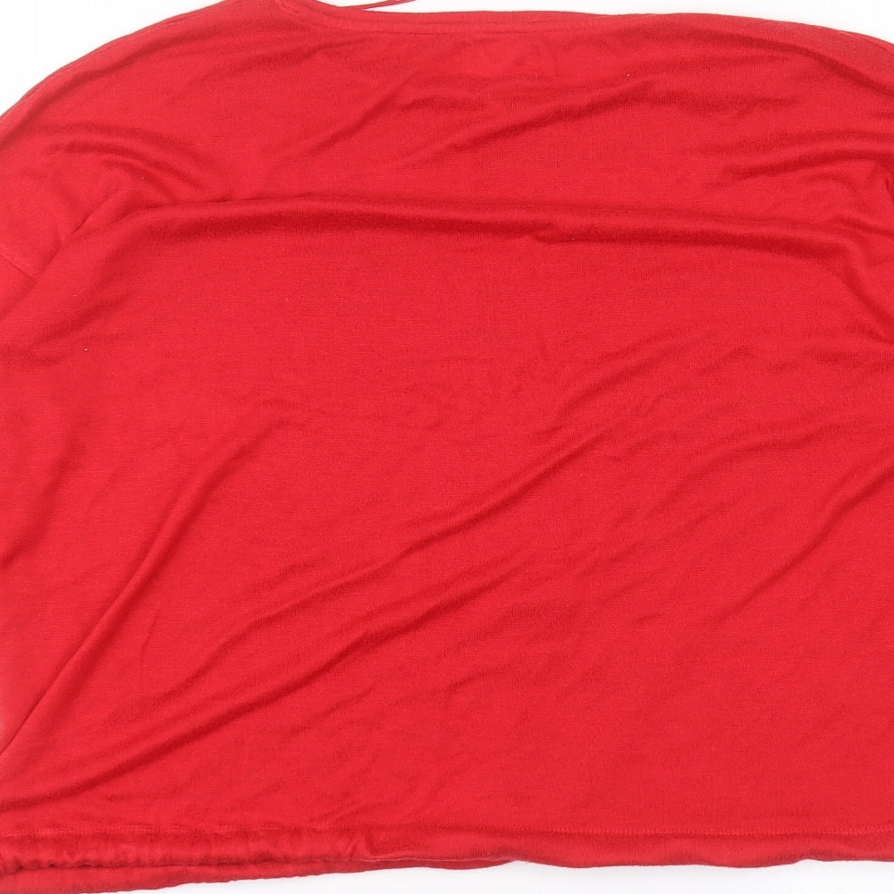 Womens UK Size M Matalan Red Pullover Jumper