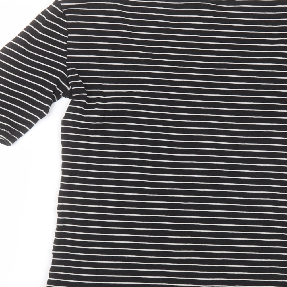 Womens UK Size XS Ann Taylor Black Basic T-Shirt