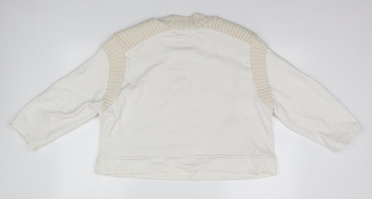 Womens UK Size M Zara White Pullover Jumper