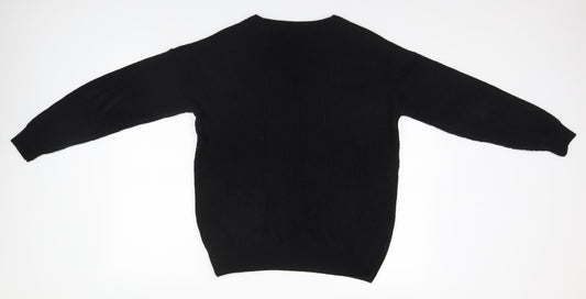 Womens UK Size 6 Topshop Black Pullover Jumper