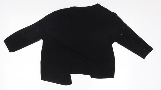 Womens UK Size 12 Debenhams Black Cardigan Jumper