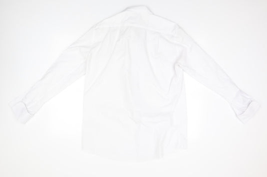 Mens UK Size 16.5 ColinRoss White Button-Up Long Sleeve Casual Shirt