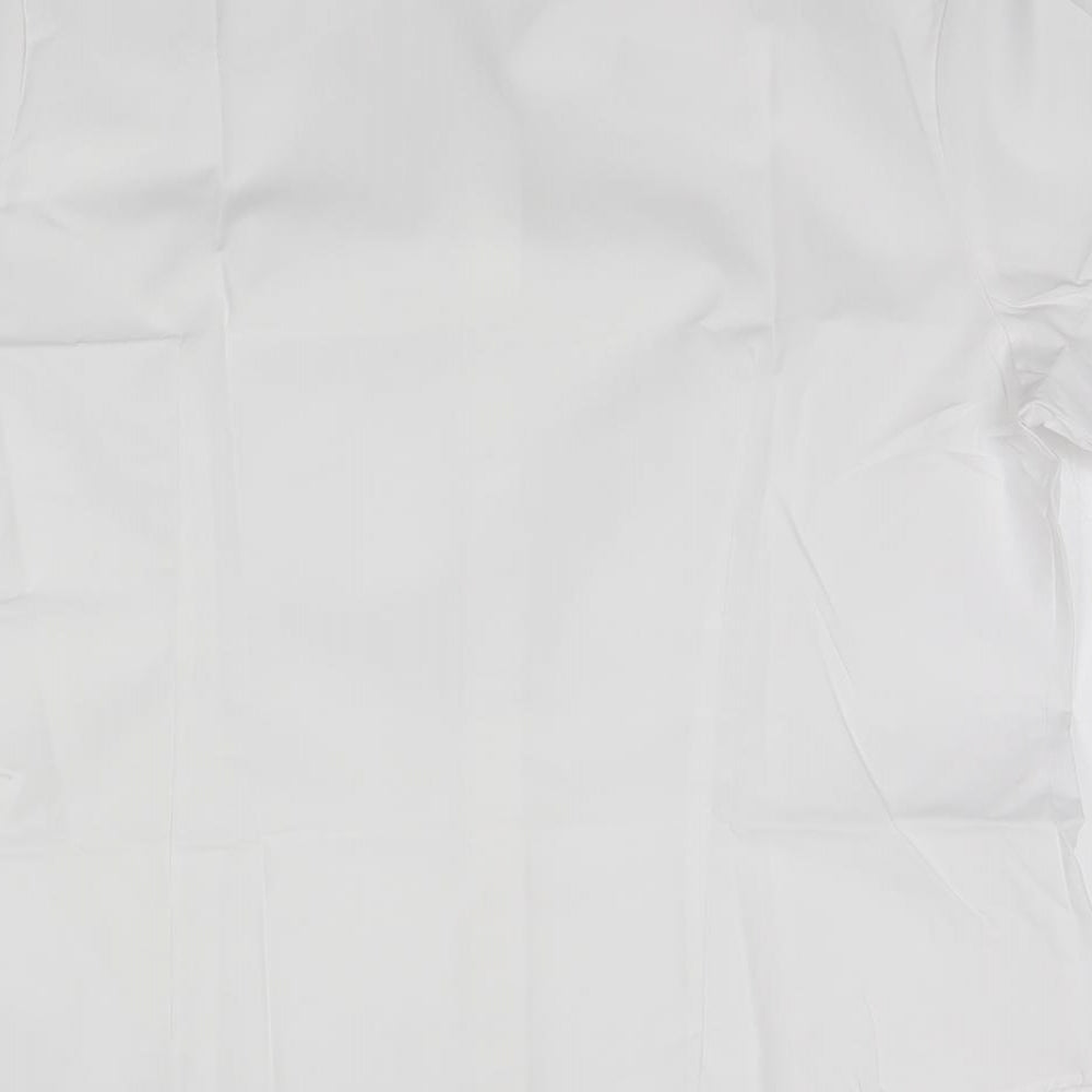 Womens UK Size 18 Disley White Basic Button-Up