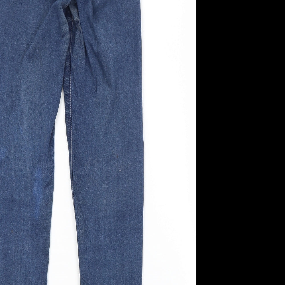 Primark Womens Blue Cotton Skinny Jeans Size 8 L27 in Regular