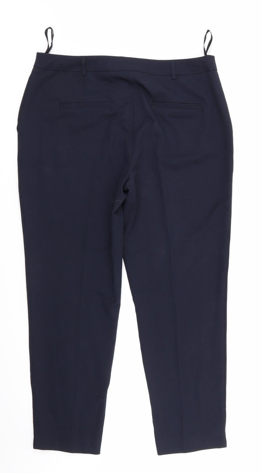 Womens UK Size 12 Dorothy Perkins Regular Fit Blue Trousers