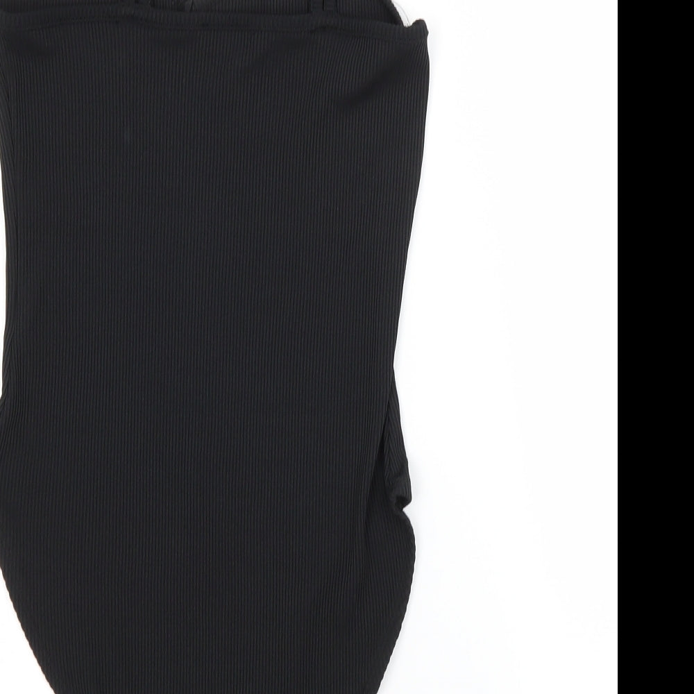 New Look Womens Black Polyester Unitard One-Piece Size 12