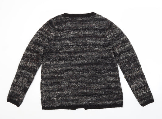 Womens UK Size 14 Papaya Grey Cardigan Jumper