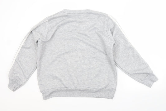 Boohoo Womens Grey Polyester Pullover Sweatshirt Size 12