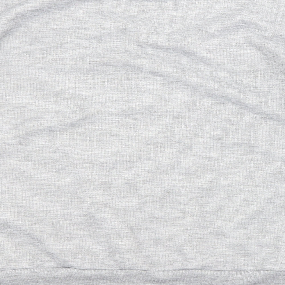 Boohoo Womens Grey Polyester Pullover Sweatshirt Size 12