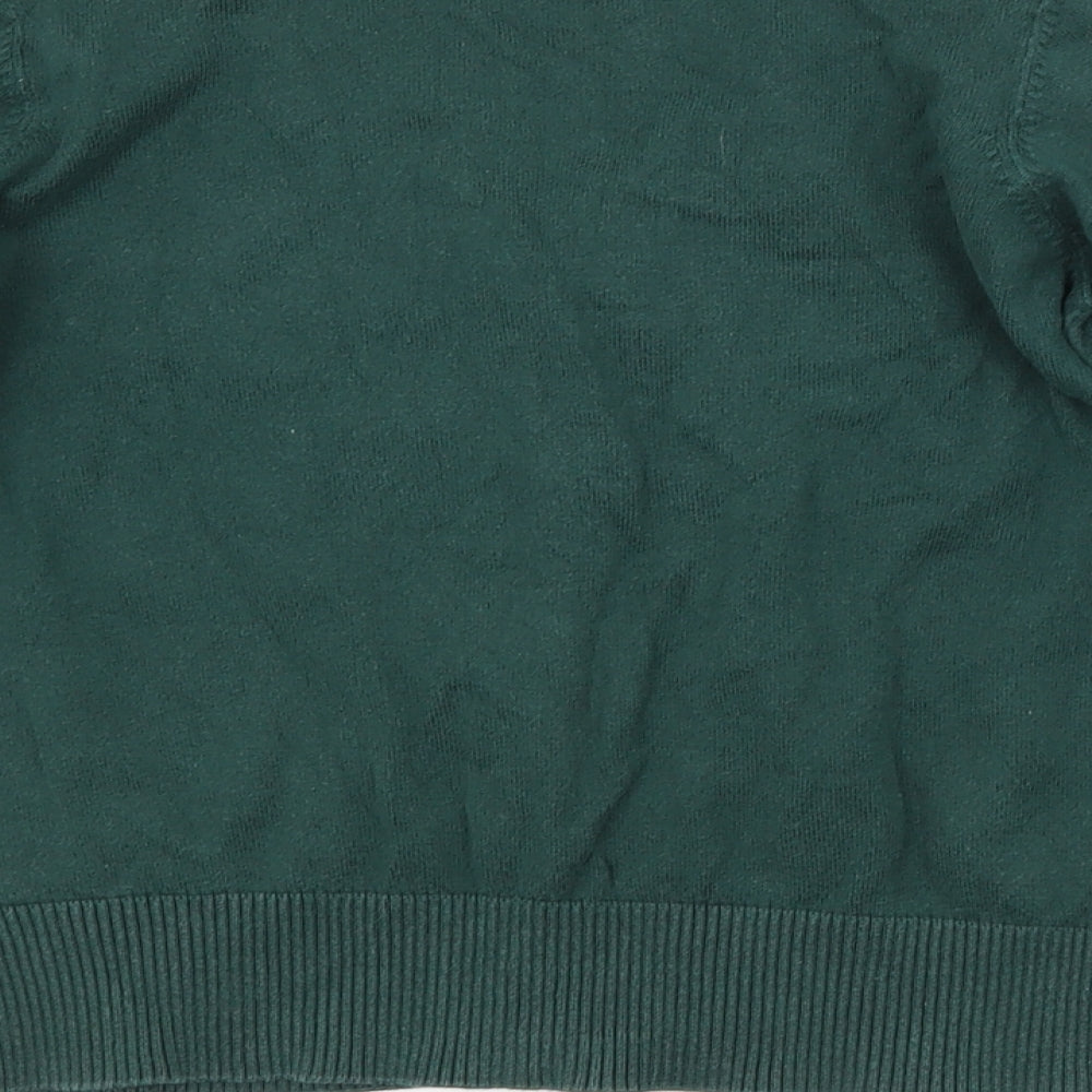 NEXT Boys Green V-Neck Cotton Cardigan Jumper Size 9-10 Years