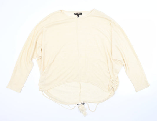 Womens UK Size L QED London Beige Pullover Jumper