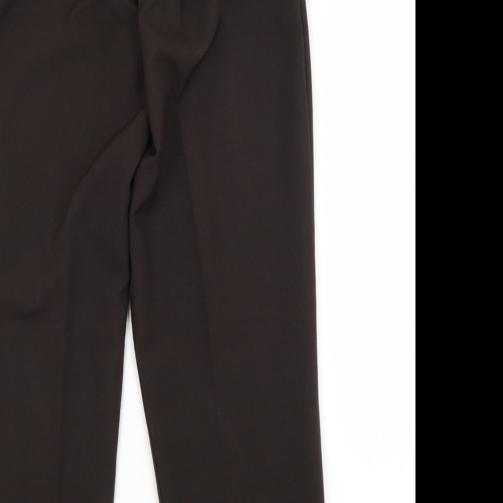 Womens UK Size 10 Preworn Regular Fit Brown Trousers