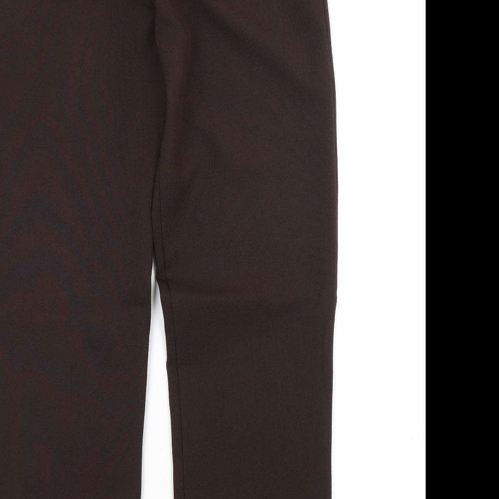 Womens UK Size 12 Preworn Regular Fit Brown Trousers