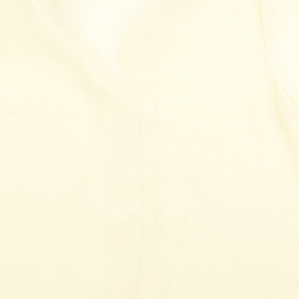 Womens UK Size 18 Damart Yellow Basic Button-Up